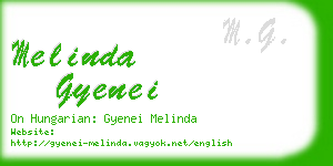 melinda gyenei business card